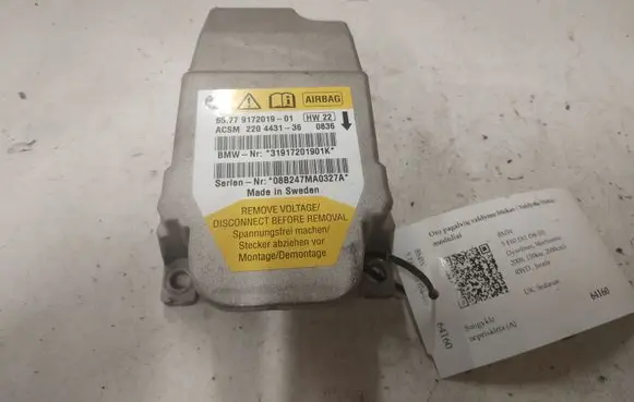 BMW 5 E60 E61 Airbag control unit/module 6577917201901 220443136 31917201901K