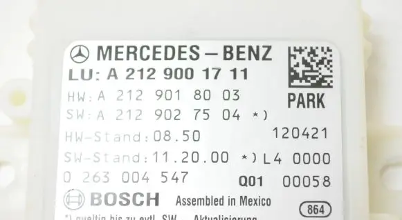 Mercedes-Benz E W212 Parking PDC control unit/module A2129001711