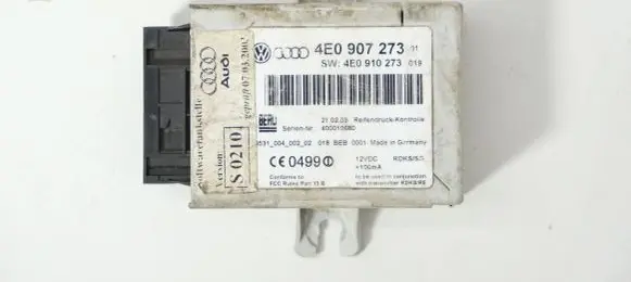 Audi A8 S8 D3 4E Tire pressure control unit 4E0907273