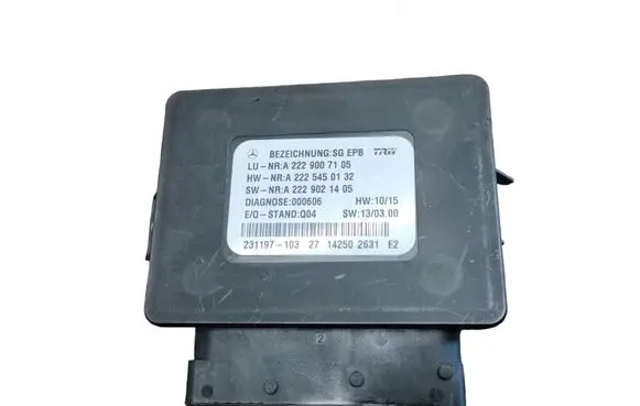 Mercedes-Benz S W222 Hand brake control module A2229007105