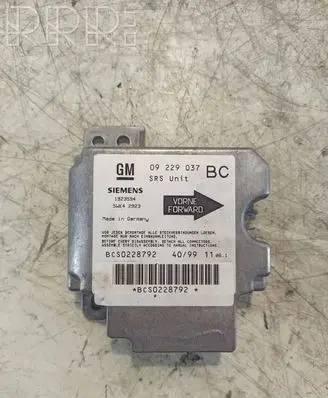 Opel Zafira A Airbag control unit/module 09229037 1923594 BCS0228792
