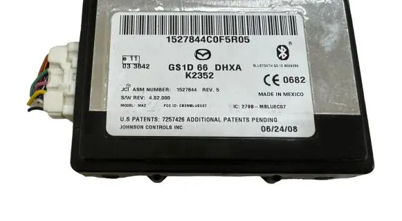 Mazda 6 Bluetooth control unit module GS1D66DHXA 1527844C0F5R05