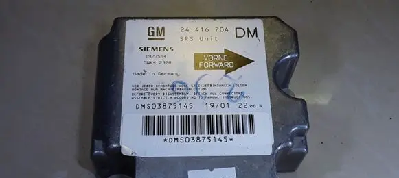 Opel Zafira A Airbag control unit/module 24416704DM 1923594 SWK42978