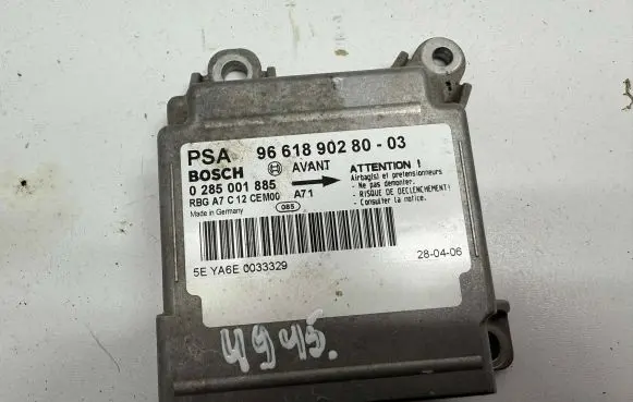 Peugeot 207 Airbag control unit/module 9661890280 0285001885