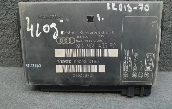 Audi A4 S4 B7 8E 8H Comfort/convenience module 8E0959433BC