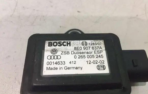 Audi A6 S6 C5 4B ESP acceleration yaw rate sensor 8E0907637A 0265005245 0014633