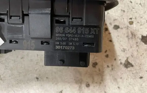 Peugeot 308 Electric window control switch 96644915X 30170273 37485