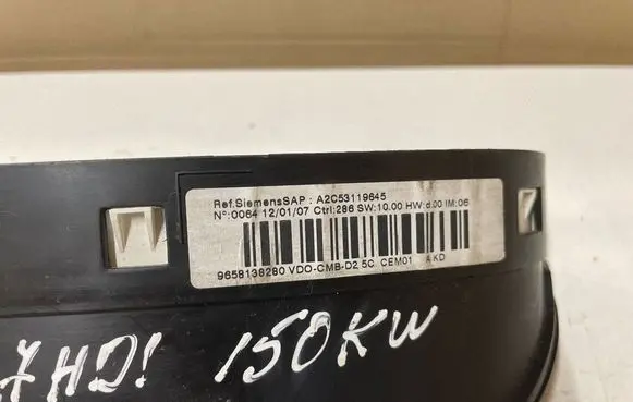 Peugeot 407 Speedometer (instrument cluster) 9658138280 A2C53119645 A2C53106013
