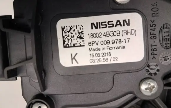 Nissan Qashqai Accelerator throttle pedal 180024BG0B 6PV00997817
