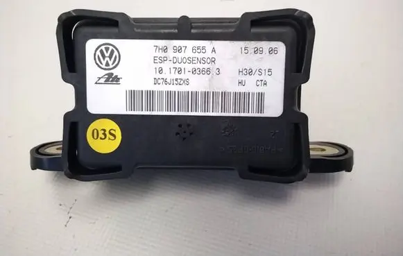 Volkswagen Touran I ESP acceleration yaw rate sensor 7H0907655A 10170103663 D076J152X9