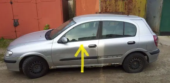 Nissan Almera N16 Front door window glass four-door
