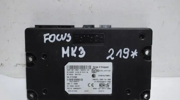 Ford Focus Bluetooth control unit module FR3T14D212FD