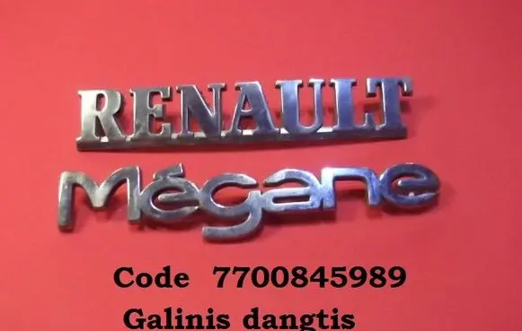 Renault Megane I Manufacturers badge/model letters 7700845989