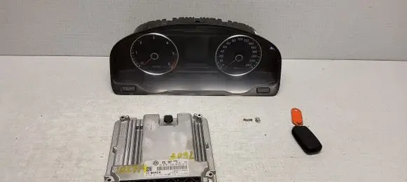 Volkswagen Transporter - Caravelle T5 Engine ECU kit and lock set 03L907309L 0281017554 7E0920860G
