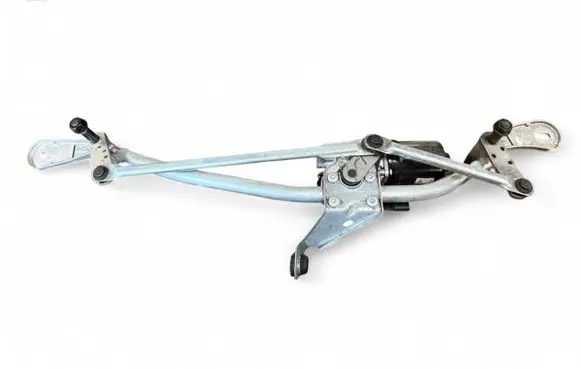 Front wiper linkage and motor