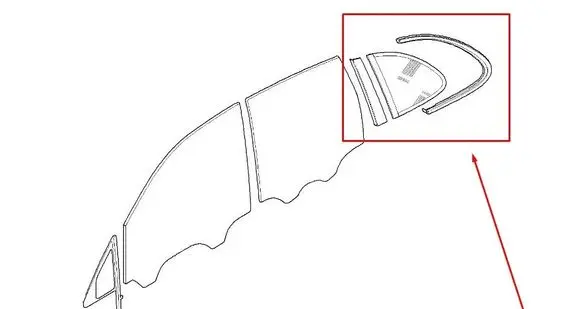 Porsche Cayenne (92A) Rear side window 95884529701