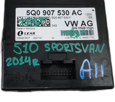 Volkswagen Golf Sportsvan Trunk lid opening control unit 5Q0907530AC
