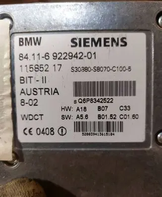 BMW X5 E53 Other control units/modules 84.11-6922942 11585217 Q6P8342522
