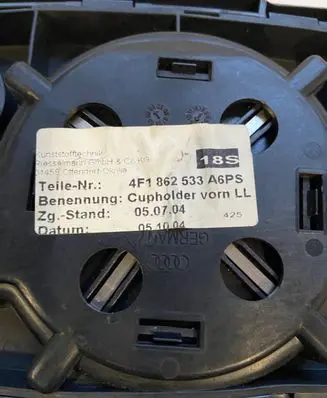 Audi A6 S6 C6 4F Car ashtray 4F1862533