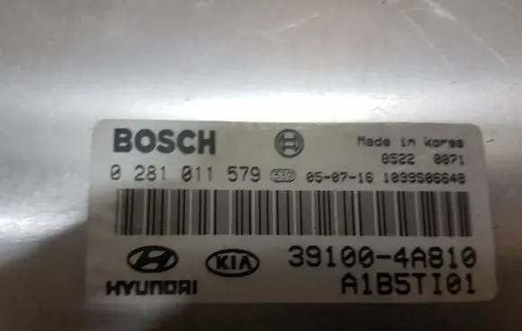 KIA Sorento Engine control unit/module 391004A810 A1B5TI01 0281011579