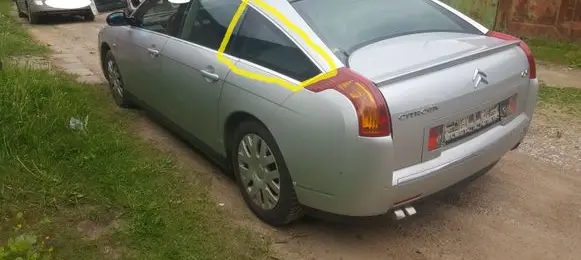 Citroen C6 Rear side window AS2