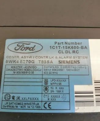 Ford Transit Door central lock control unit/module 1C1T15K600BA