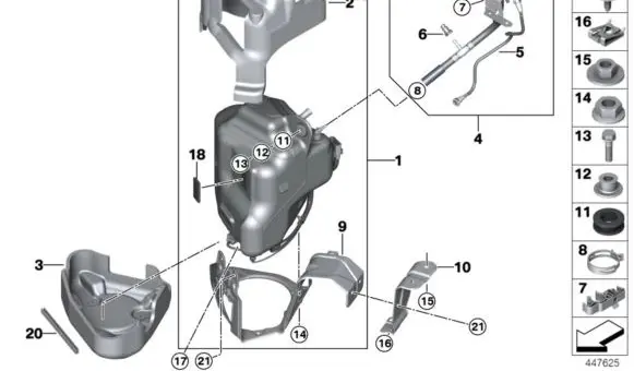 BMW X5 F15 Other AdBlue system parts 16197320526 7320526