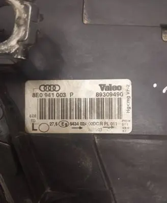 Audi A4 S4 B6 8E 8H Headlight/headlamp 89309490 8E0941003P