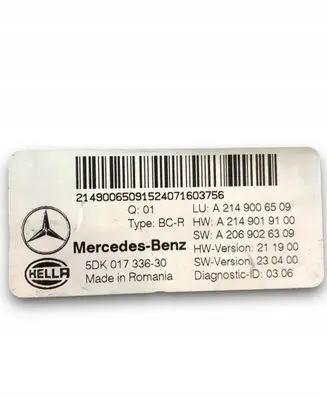 Mercedes-Benz E W214 Comfort/convenience module A2149006509