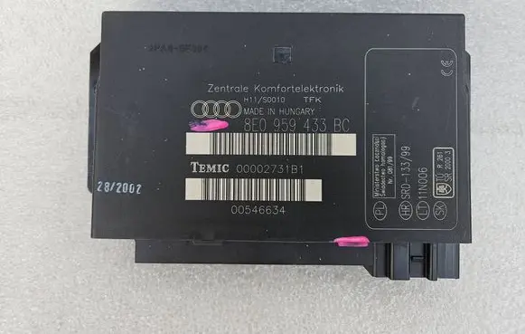 Audi A4 S4 B6 8E 8H Comfort/convenience module 8E0959433BC 00002731B1 00546634