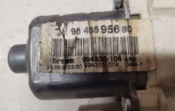 Peugeot 407 Rear door window regulator motor 999065103 9646595680