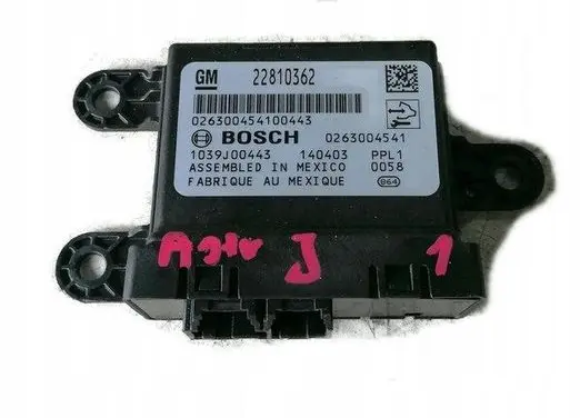 Opel Astra J Parking PDC control unit/module 22810362