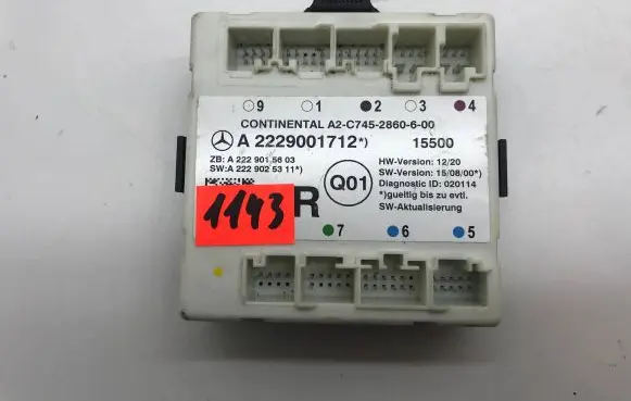 Mercedes-Benz C W205 Door control unit/module A2229001712 A2229015603