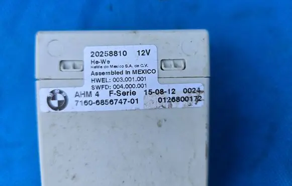 BMW 5 F10 F11 Tow bar trailer control unit/module 6856747 20258810 0126800172