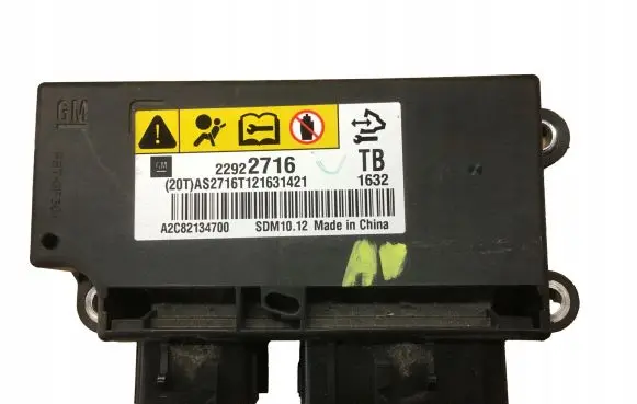 Chevrolet Aveo Airbag control unit/module 22922716