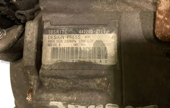 Dodge Journey Air conditioning (A/C) compressor (pump) 10SR17C