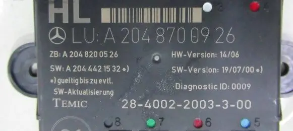 Mercedes-Benz C W204 Door control unit/module A2048700926 A2048200526 A2044421532