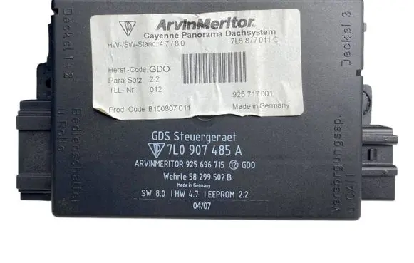Porsche Cayenne (9PA) Sunroof control unit/module 7L0907485A 7L5877041C
