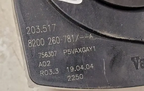 Renault Laguna II Steering angle sensor 203517 8200260781