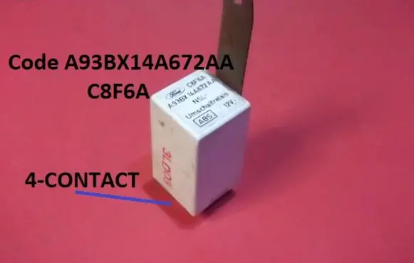 Ford Mondeo MK I Other relay A93BX14A672AA C8F6A