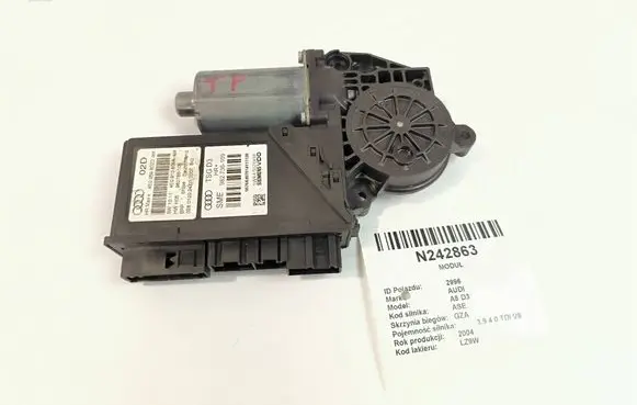 Audi A8 S8 D3 4E Rear door window regulator motor 4E0959802D