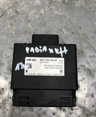 Skoda Fabia Mk2 (5J) Voltage converter/converter module 8K0959663B
