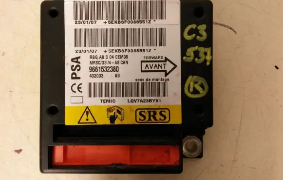 Citroen C3 Airbag control unit/module 9661532380