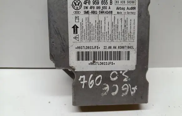 Audi A6 S6 C6 4F Airbag control unit/module 4F0959655B 4F0910655A 5WK43416