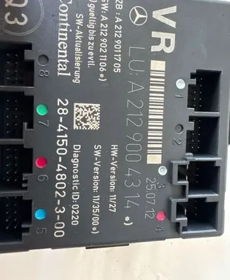 Mercedes-Benz C W204 Door control unit/module A2129004314 A2129021106 A2129011705