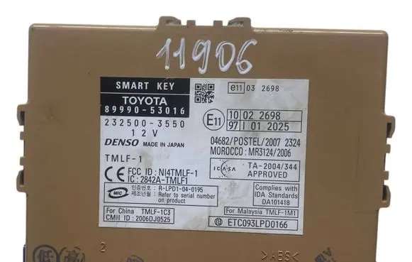 Lexus IS 220D-250-350 Keyless (KESSY) go control unit/module 8999053016 2325003550