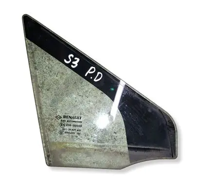 Renault Scenic III - Grand scenic III Front door vent window glass four-door 43R00049 DOT24M25AS2 E00025520C