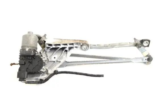 Front wiper linkage and motor