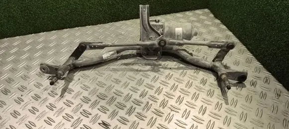 Front wiper linkage and motor