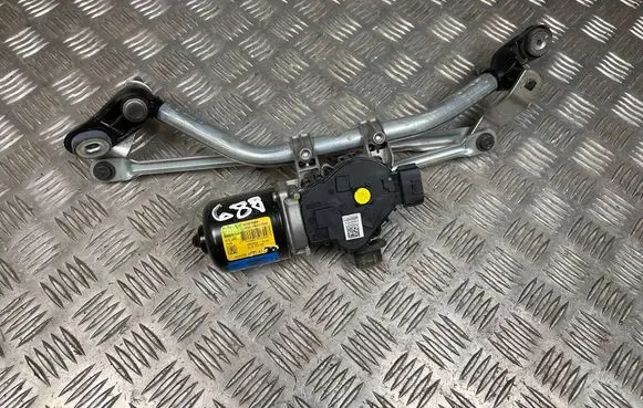 Front wiper linkage and motor